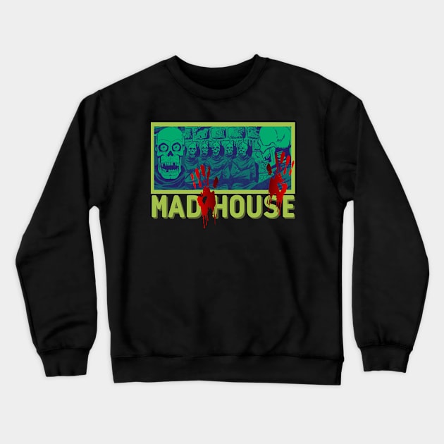 MAD HOUSE SCARY MONSTERS Crewneck Sweatshirt by DAZu